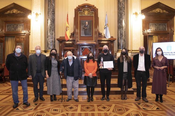 A alcaldesa da Coruña, Inés Rei, preside a entrega do Premio Pérez Lugín. ANDY PEREZ / Europa Press
