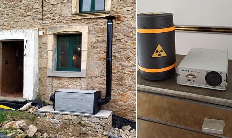 Sistema de mitigación do gas radon aplicado nunha vivenda rural galega / Pol, R., Rodríguez, R., Quindós, L. S., & Fuente, I. (2021). Measurement and Mitigation of Radon Concentration in a Traditional Dwelling in Galicia, Spain. Atmosphere, 13(1), 14. MDPI AG. 