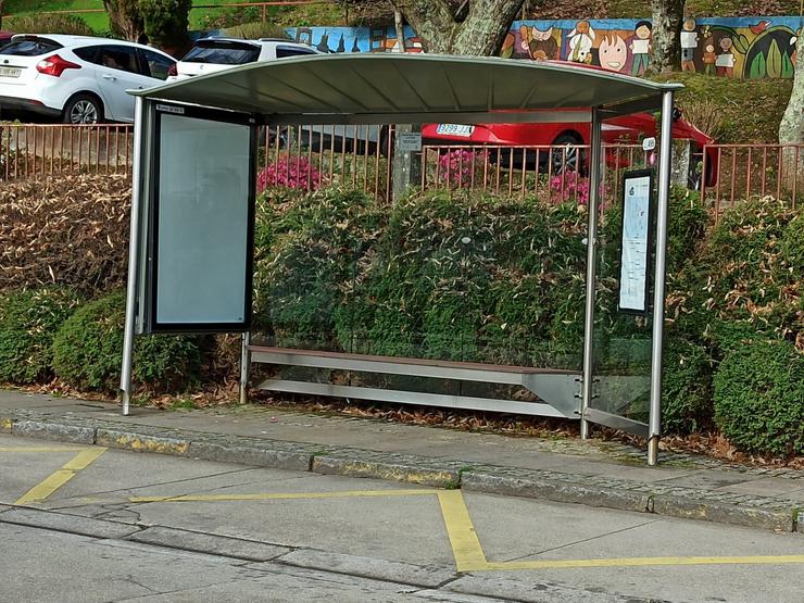 Parada de bus en Santiago 