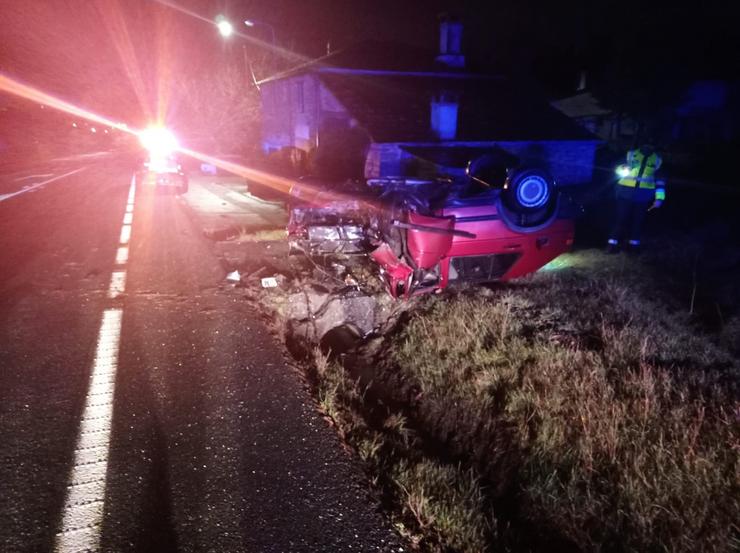 Accidente viario cun falecido na estrada Rábade-Vilalba. GARDA CIVIL / Europa Press