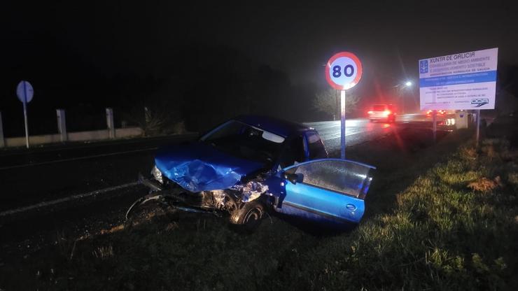 Accidente en Outeiro de Rei (Lugo). GARDA CIVIL / Europa Press