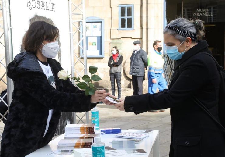 Acto homenaxe a Rosalía de Castro en Santiago de Compostela. CONCELLO DE SANTIAGO / Europa Press