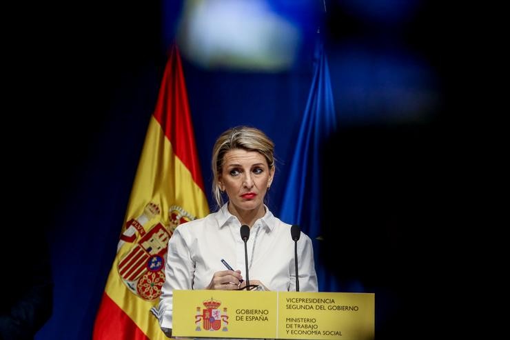 A vicepresidenta segunda e ministra de Traballo e Economía Social, Yolanda Díaz.. Ricardo Rubio - Europa Press 