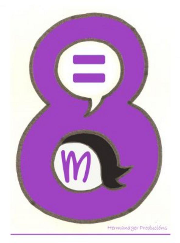 Logo 8M / Hermanager Producións 