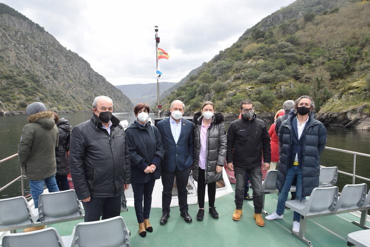 Inauguración das rutas fluviais en catamarán pola Ribeira Sacra. DEPUTACIÓN DE LUGO / Europa Press