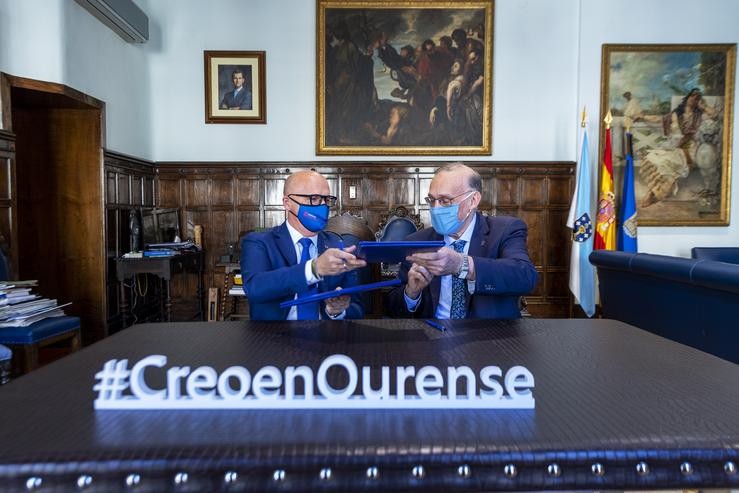 Firma do convenio entre a Universidade de Vigo e a Deputación de Ourense.. ALBERTE PAZ / Europa Press