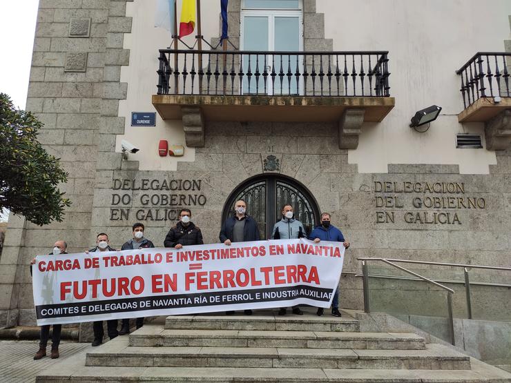 Traballadores de Navantia Ferrol e Fene solicitan investimentos e maior carga de traballo ao delegado do Goberno, este mércores / Europa Press
