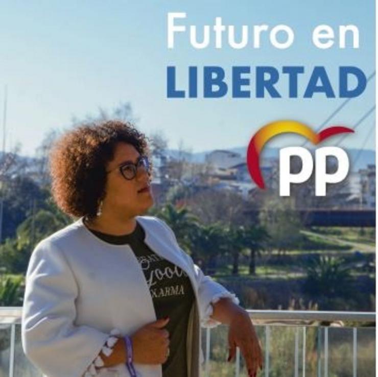 A militante do PP Alexia Herranz. CAMPAÑA 'FUTURO EN LIBERDADE' 