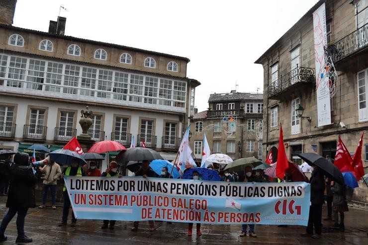 Protesta de xubilados / CIG.