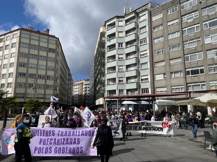 Manifestación da CIG en Santiago de Compostela, 8 de marzo de 2022 