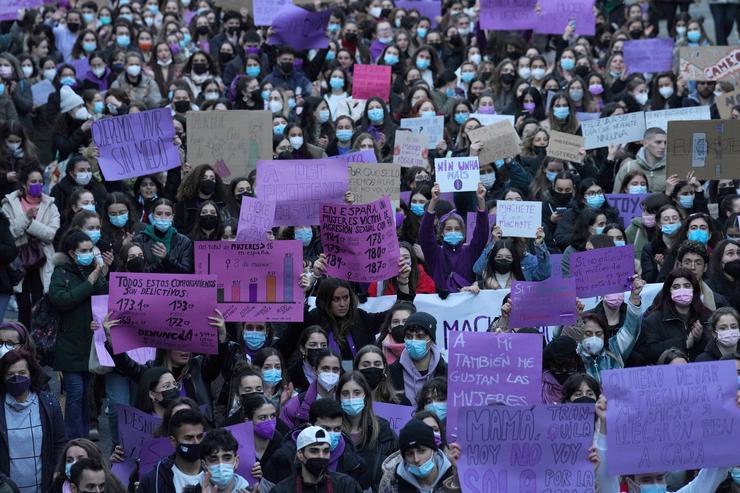 Manifestación do 8M de 2022 en Santiago / ÁLVARO BALLESTEROS - Europa Press.