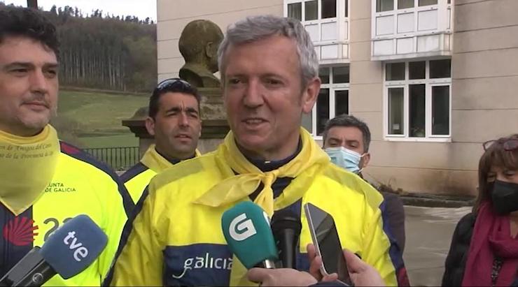 O vicepresidente primeiro, Alfonso Rueda, realiza a etapa do Camiño Primitivo entre Baleira e Lugo. XUNTA DE GALICIA 