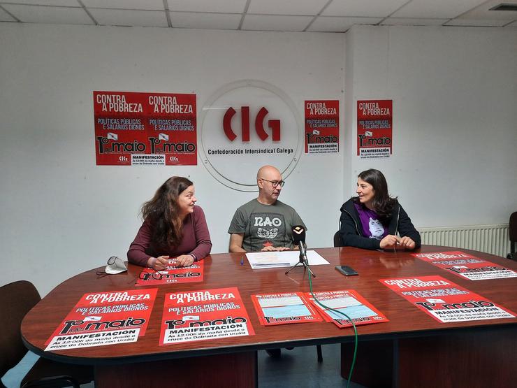 Rolda de prensa sobre a manifestación do 1 de maio da CIG.. PEDRO DAVILA-EUROPA PRESS