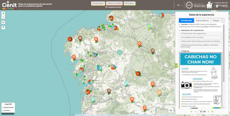 Mapa Cénit en Galicia / Universidade da Coruña