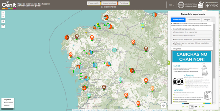 Mapa Cénit en Galicia 