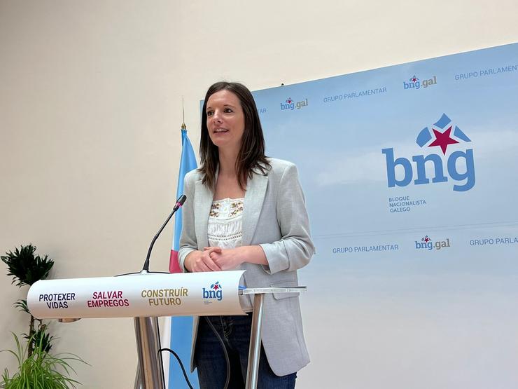 A viceportavoz do BNG, Olalla Rodil, en rolda de prensa / Europa Press