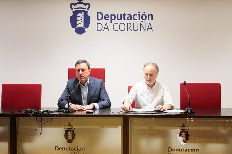 O presidente provincial, Valentín González Formoso, fixo balance da concesión de axudas do órgano provincial para paliar a alza do custo do combustible. DEPUTACIÓN DA CORUÑA