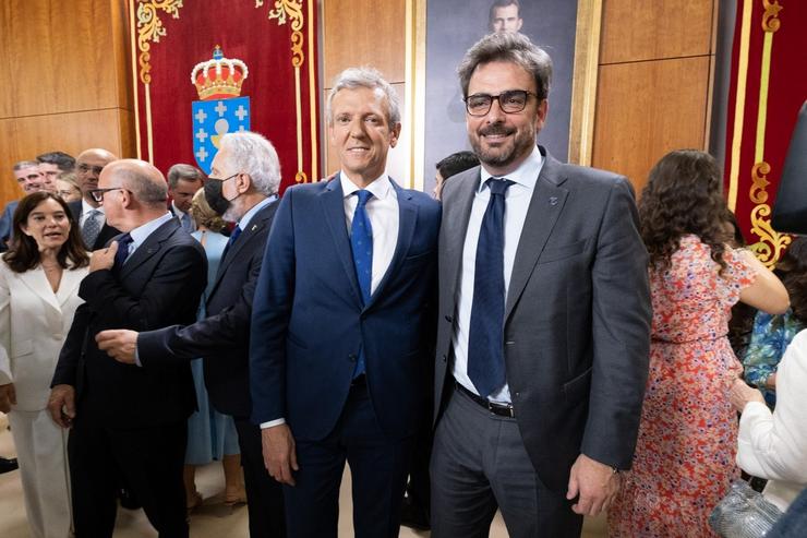 Diego Calvo e Alfonso Rueda durante a toma de posesión.. CEDIDA POR PP / Europa Press