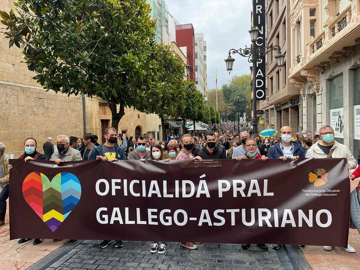 Manifestación a favor do galego en Asturias