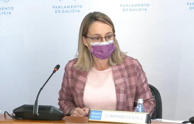 A directora xeral de Planificación Enerxética e Recursos Naturais, Paula Uría, en comisión parlamentaria 