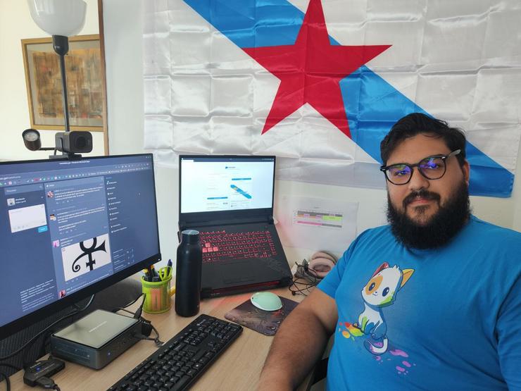 Rafael Alcalde Azpiazu, enxeñeiro de software e creador e administrador de Mastodon.gal, a instancia galega na plataforma social Mastodon / Imaxe cedida por Rafael Alcalde Azpiazu.