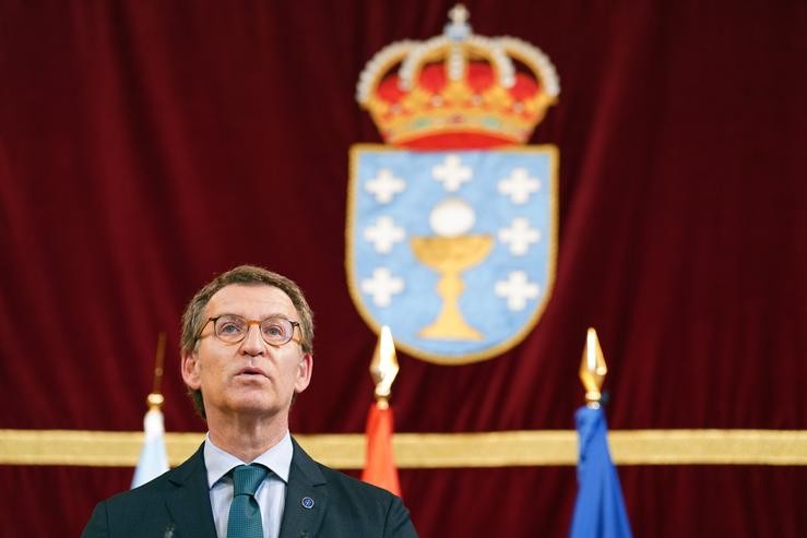 O presidente da Xunta de Galicia, Alberto Núñez Feijóo, no seu adeus institucional como presidente. Foto de arquivo.. Álvaro Ballesteros - Europa Press 