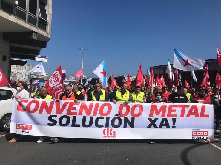 Mobilización de traballadores do sector do metal. CIG 