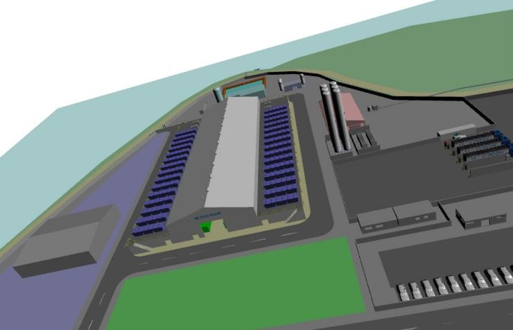 Proxecto da central de hidróxeno verde que pormueven Reganosa e EDP nas Pontes 