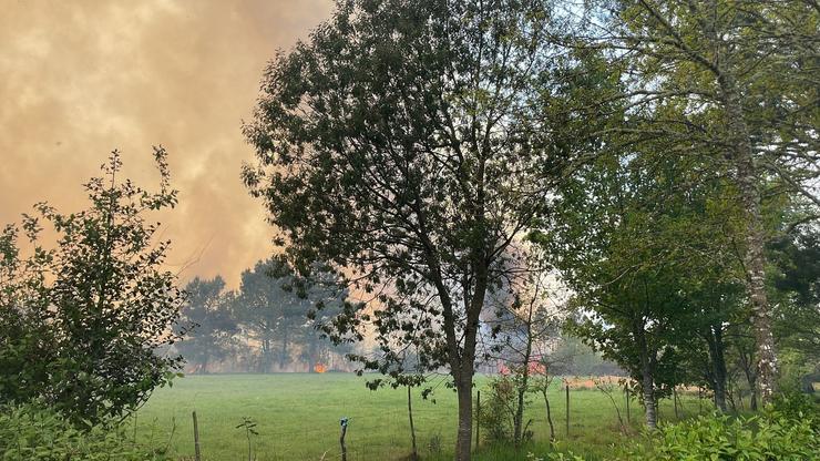 Incendio na parroquia de Gaibor do municipio de Begonte (Lugo). CEDIDA GARDA CIVIL