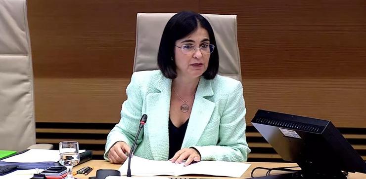 A ministra de Sanidade, Carolina Darias. CONGRESO DOS DEPUTADOS / Europa Press