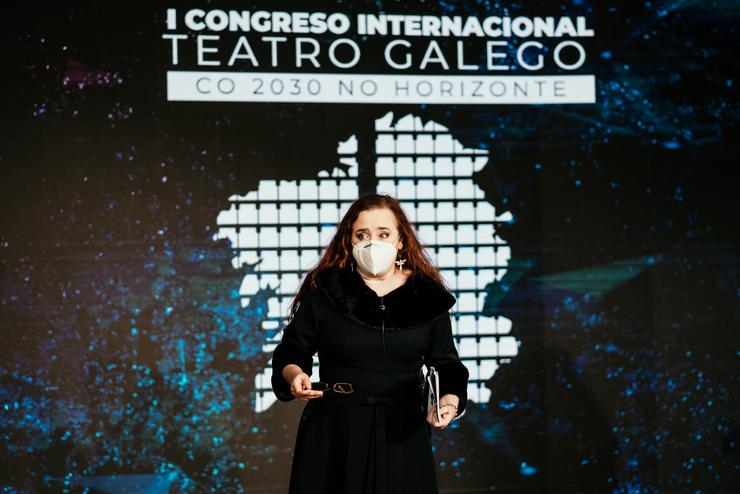 Inma António, presidenta da Academia Galega de Teatro no I Congreso Internacional do Teatro Galego. Autor: Martín Lagoa.