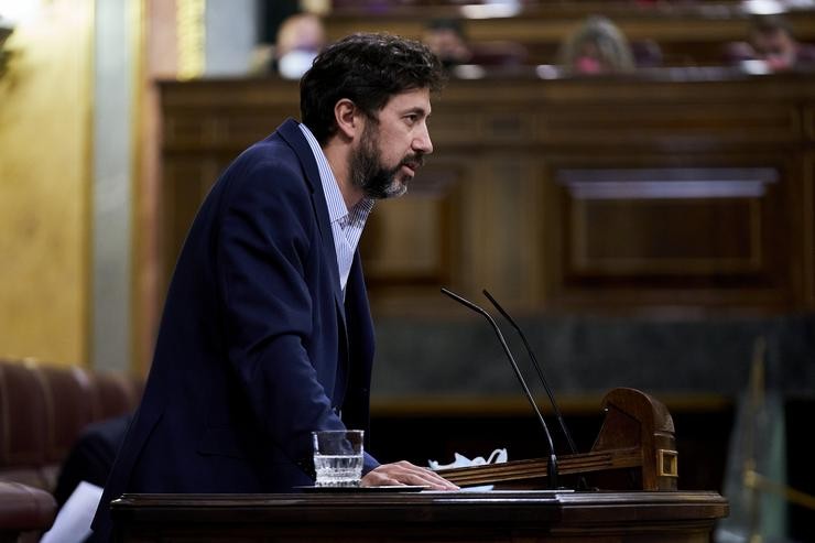 Arquivo - O secretario xeral de Podemos Galicia e deputado no Congreso, Antón Gómez-Reino, intervén nunha sesión plenaria no Congreso dos Deputados, a 23 de novembro de 2021, en Madrid, (España).. A. Pérez Meca - Europa Press - Arquivo / Europa Press