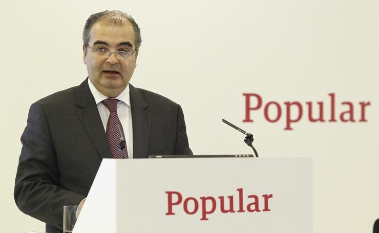 Arquivo - O presidente do Banco Popular, Anxo Ron, presenta os resultados do banco. EUROPA PRESS - Arquivo / Europa Press