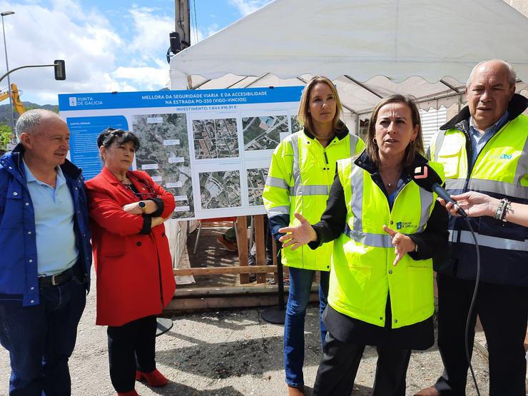 Ethel Vázquez no inicio das obras da estrada de Valladares, en Vigo.. PEDRO DAVILA-EUROPA PRESS 