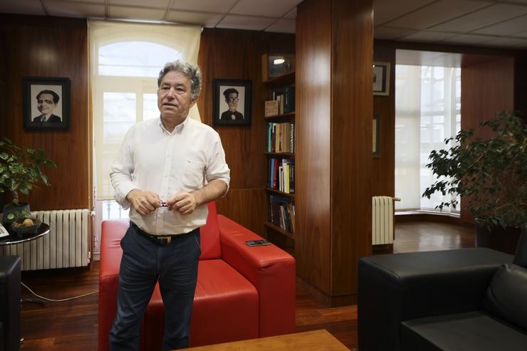 O alcalde de Pontevedra, Miguel Anxo Fernández Lores, durante unha entrevista con Europa Press, na Casa Consistorial, a 25 de maio de 2022, en Pontevedra, Galicia, (España).  Miguel Anxo Fernández comezou a gobernar en 1999, cando o seu partido o BNG  q. Beatriz Ciscar - Europa Press 