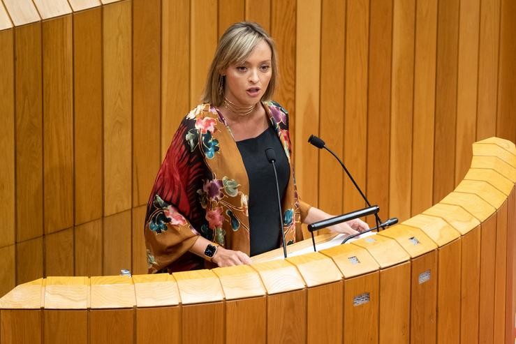 A conselleira de Política Social, Fabiola García, comparece no Parlamento.. DAVID CABEZÓN @ XUNTA DE GALICIA