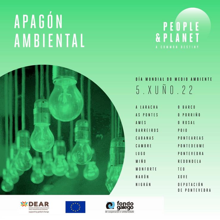 Cartel do apagamento ambiental promovido polo Fondo Galego de Cooperación e Solidariedade. FONDO GALEGO DE COOPERACIÓN E SOLIDARIEDADE / Europa Press
