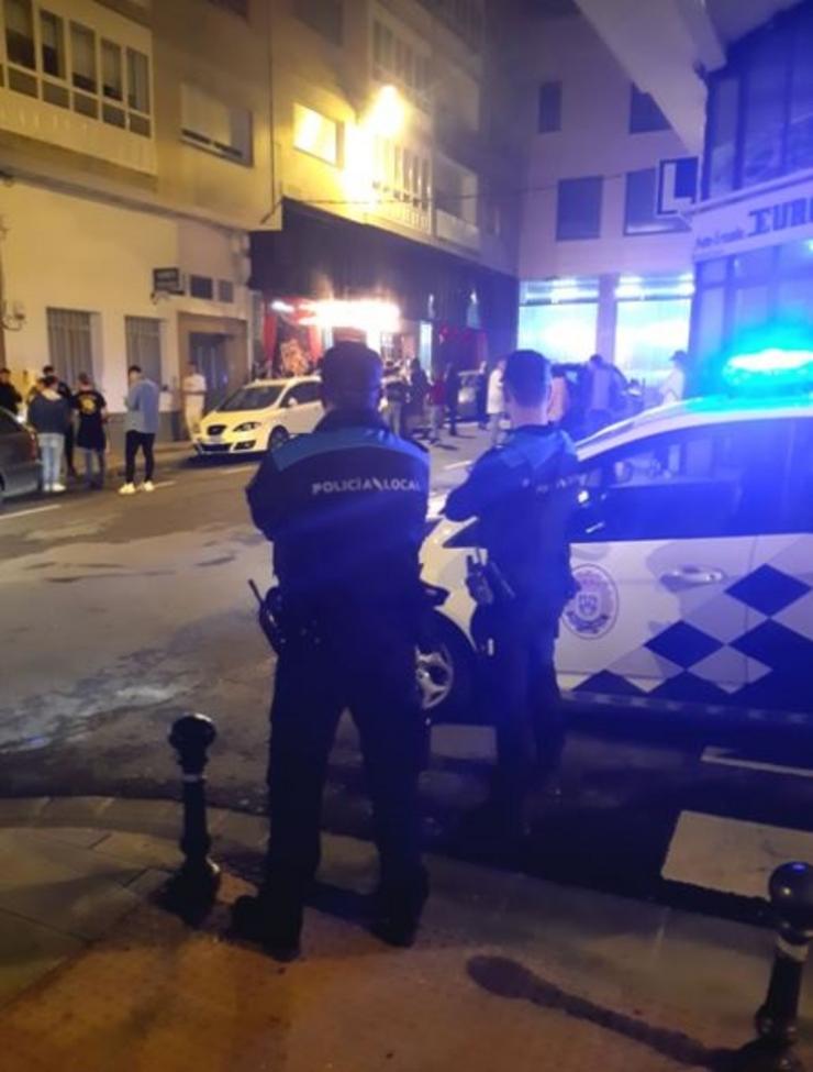 Axentes da Policía Local de Lugo nun operativo.. POLICÍA LOCAL