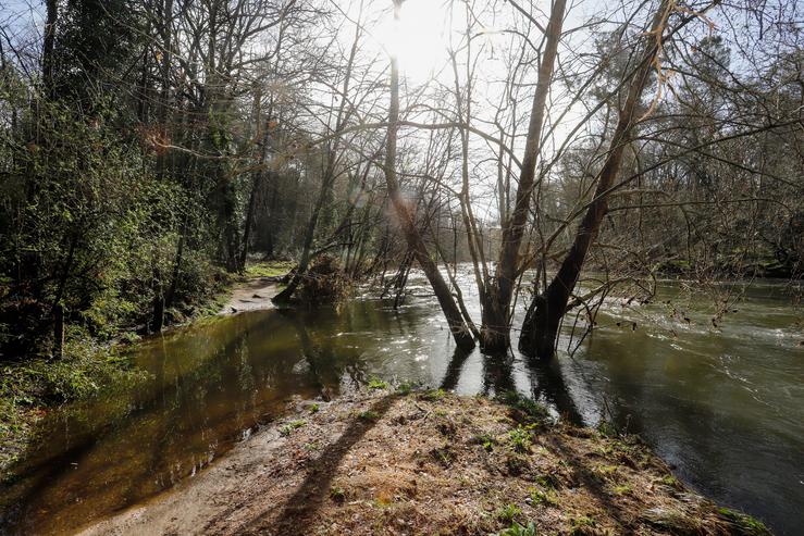 Arquivo - O río Tea desbordado tras as últimas choivas ao seu paso pola zona de Praia Fluvial dá Moscadeira en Ponteareas, Pontevedra, Galicia (España), a 3 de febreiro de 2021. As choivas rexistradas en Galicia durante as últimas horas provocaron ou. Marta Vázquez Rodríguez - Europa Press - Arquivo / Europa Press