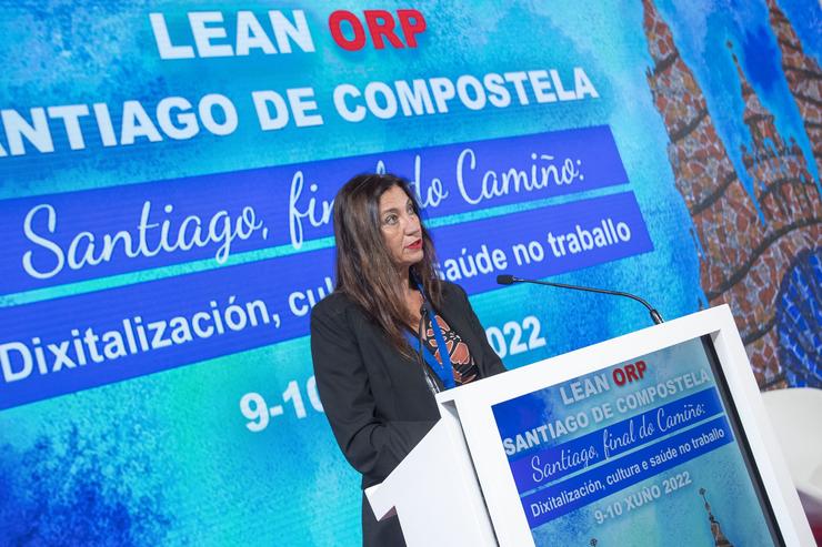 A directora xeral de Relacións Laborais, Elena Mancha, participa na apertura dunha xornada sobre dixitalización global e o seu impacto na seguridade e a saúde no traballo organizada pola Fundación Internacional ORP. CONCHI PAZ / Europa Press