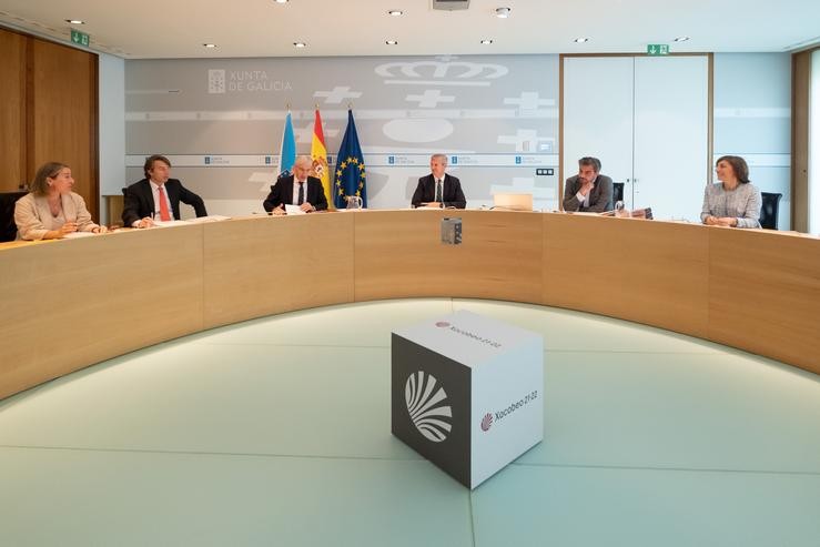 O presidente do Goberno galego, Alfonso Rueda Valenzuela, preside a reunión do Consello da Xunta.. XUNTA / Europa Press
