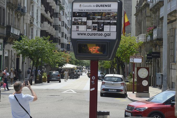 Ourense, en alerta vermella por altas temperaturas. 12/07/2022. ROSA VEIGA - EUROPA PRESS / Europa Press