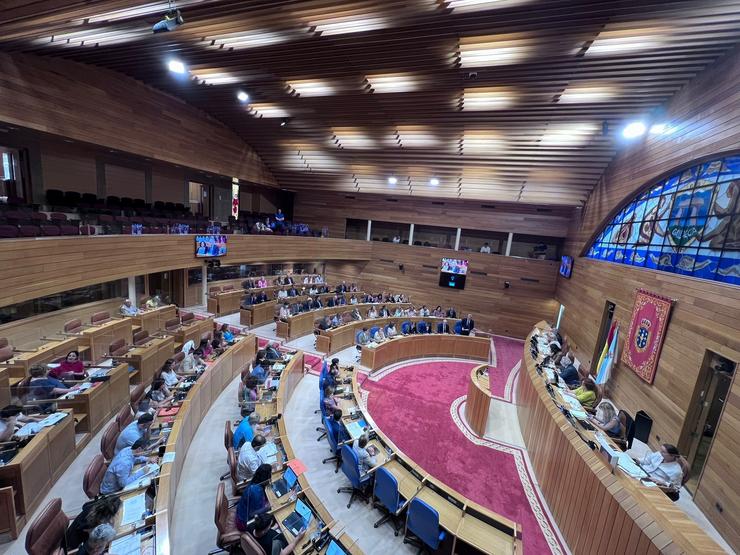 Hemiciclo galego. Declaración institucional no Parlamento de Galicia.