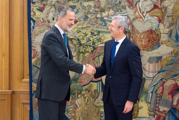 O Rei Felipe VI recibe en audiencia ao presidente da Xunta de Galicia, Alfonso Rueda Valenzuela  