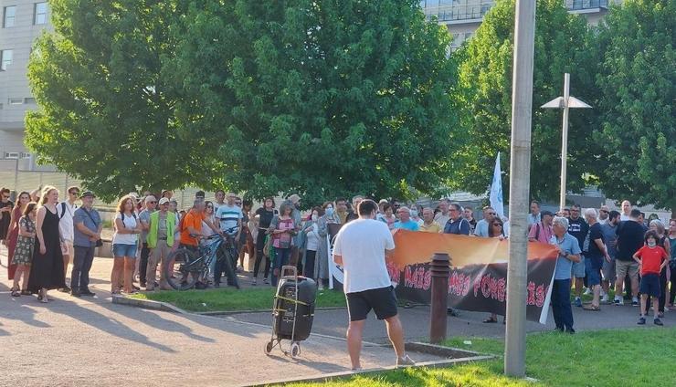 Concentración de protesta en Pontevedra.. GREENPEACE 