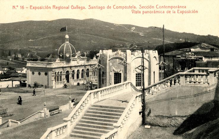 O arquivo da Real Academia Galega amosa as postais da Exposición Rexional Galega de 1909, o primeiro ano santo do século XX