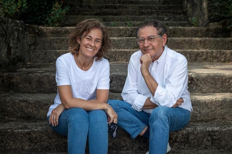 Cristina Mariño, filla de Roberto Verino e directora de Marca da firma, e o seu pai, deseñador e fundador da firma homónima. ROBERTO VERINO / Europa Press