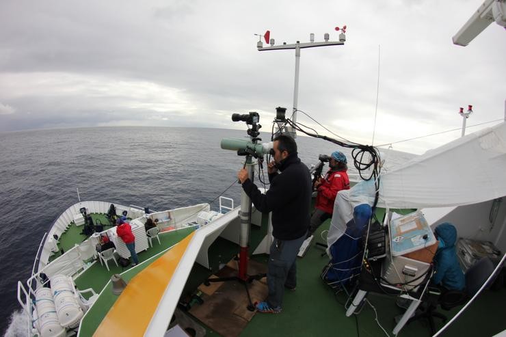 Un buque oceanográfico e oito avionetas percorrerán as augas atlánticas de Europa para estimar a abundancia de cetáceos no marco dunha campaña na que participa o Instituto Español de Oceanografía.. INSTITUTO ESPAÑOL DE OCEANOGRAFÍA 