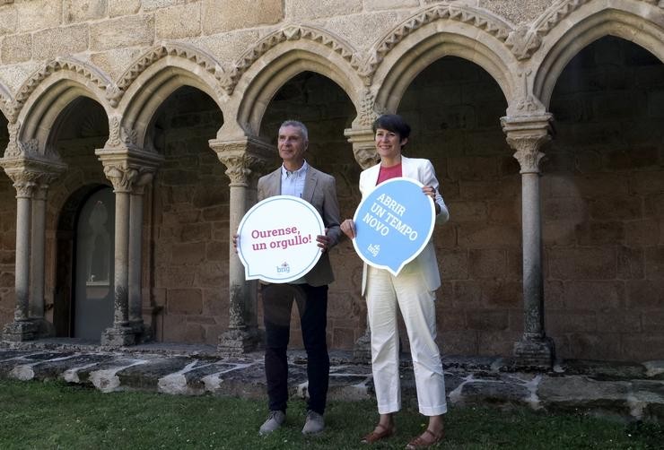 A portavoz nacional do BNG, Ana Pontón, e Luís Seara, candidato do BNG en Ourense para as municipais de 2023. BNG / Europa Press