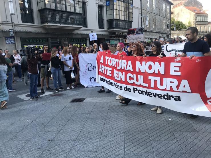 Manifestación antitaurina en Pontevedra 